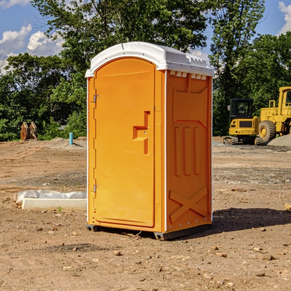 how often are the portable toilets cleaned and serviced during a rental period in Pinesdale